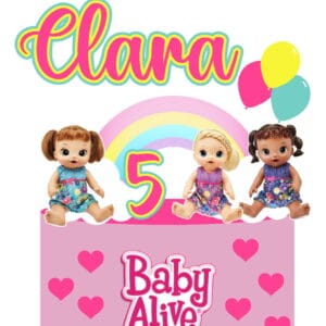Topo de Bolo Baby Alive - Arquivo Digital