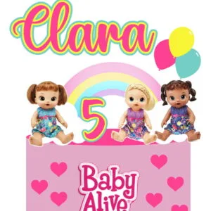 Topo de Bolo Baby Alive - Arquivo Digital