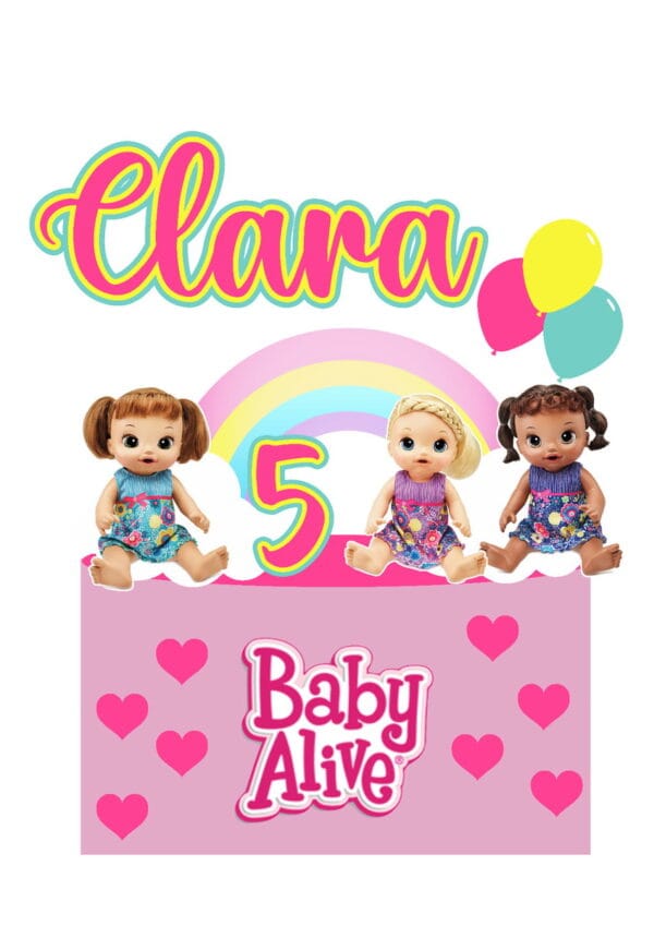 Topo de Bolo Baby Alive - Arquivo Digital