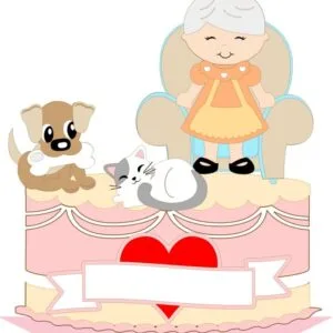 Topo de Bolo Dia dos Avós - Modelo 3 - Arquivo Digital