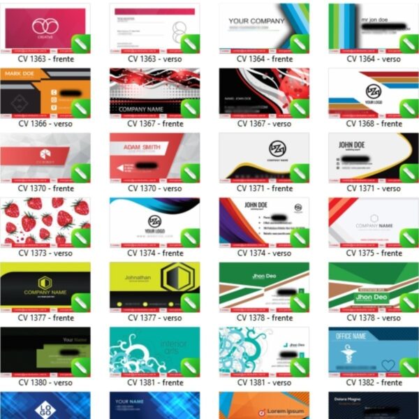 Ultra Pack +3000 Cartão De Visita Arte Final Modelos Vetores