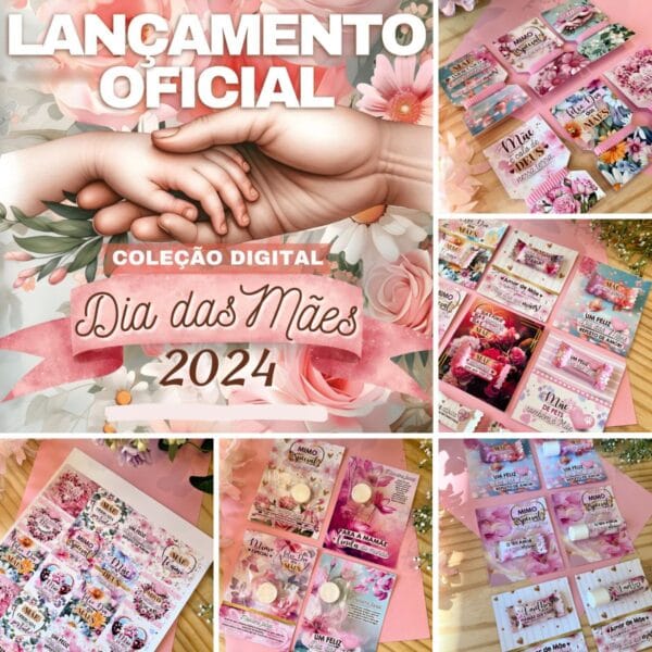 Coleção Digital Dia das Mães 2024 Arquivos De Corte Frases